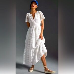 Anthropologie Somerset Maxi Dress in White Eyelet